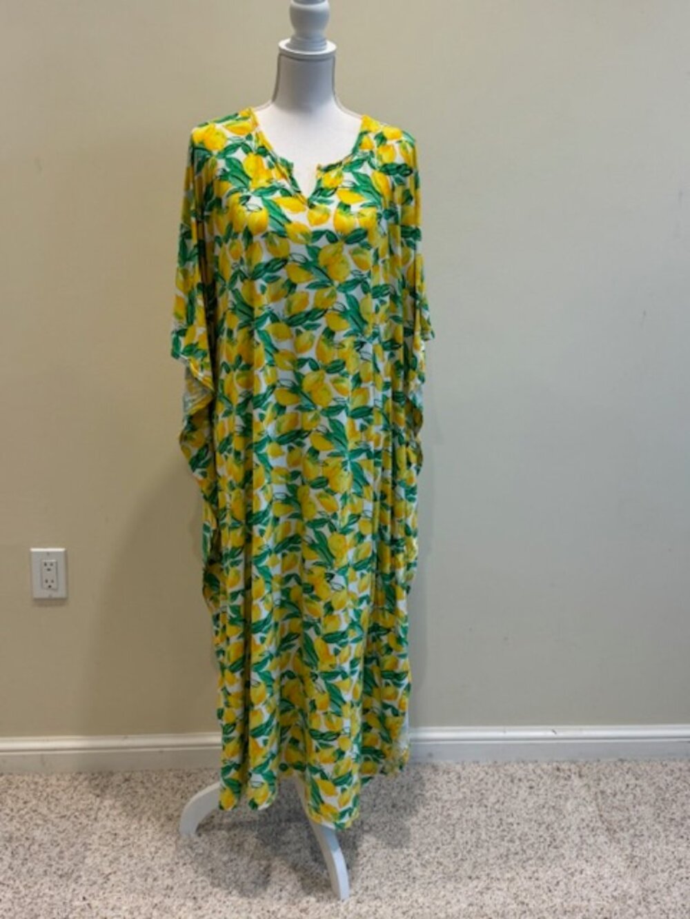 Gabriella Vibrant Lemon Caftan - One Size